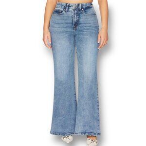 New Good American Good Waist Palazzo Jeans Size 20 Indigo $149 Wide-Leg Normcore